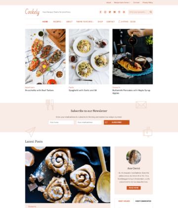 Cookely - Fast Food Blog WordPress Theme
